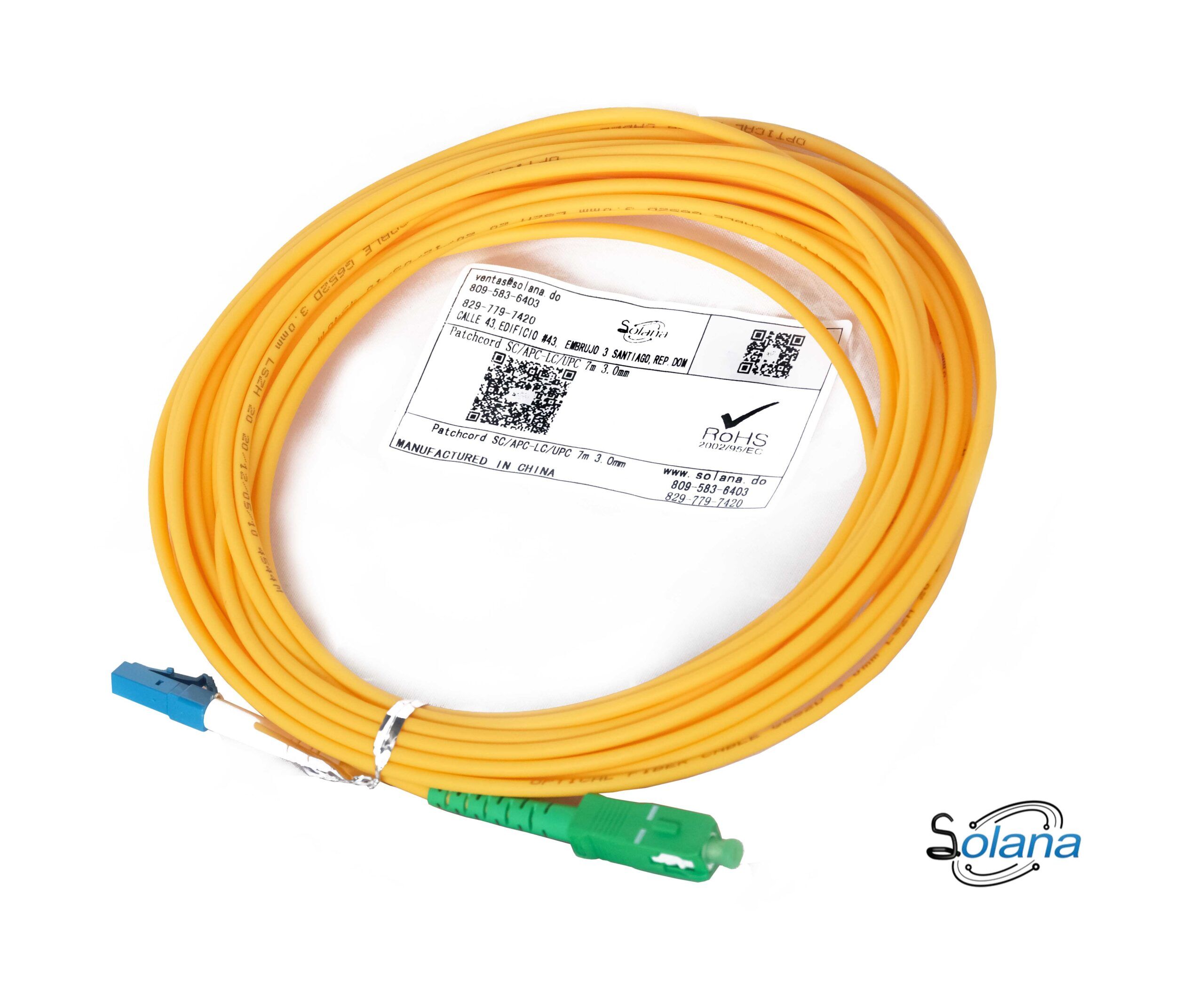 Patchcord SC/APC-LC/UPC, 7 metros | Código 290 - Imagen 2